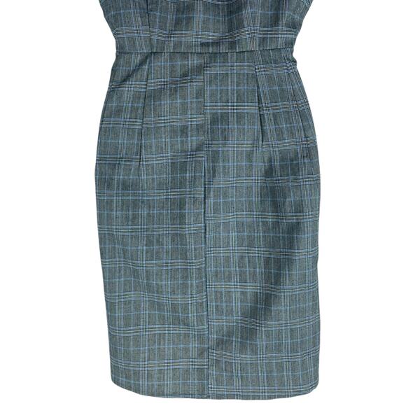 Show me Your Mumu Gray Arlette Plaid Mini Dress Button Front Size M - Picture 10 of 12